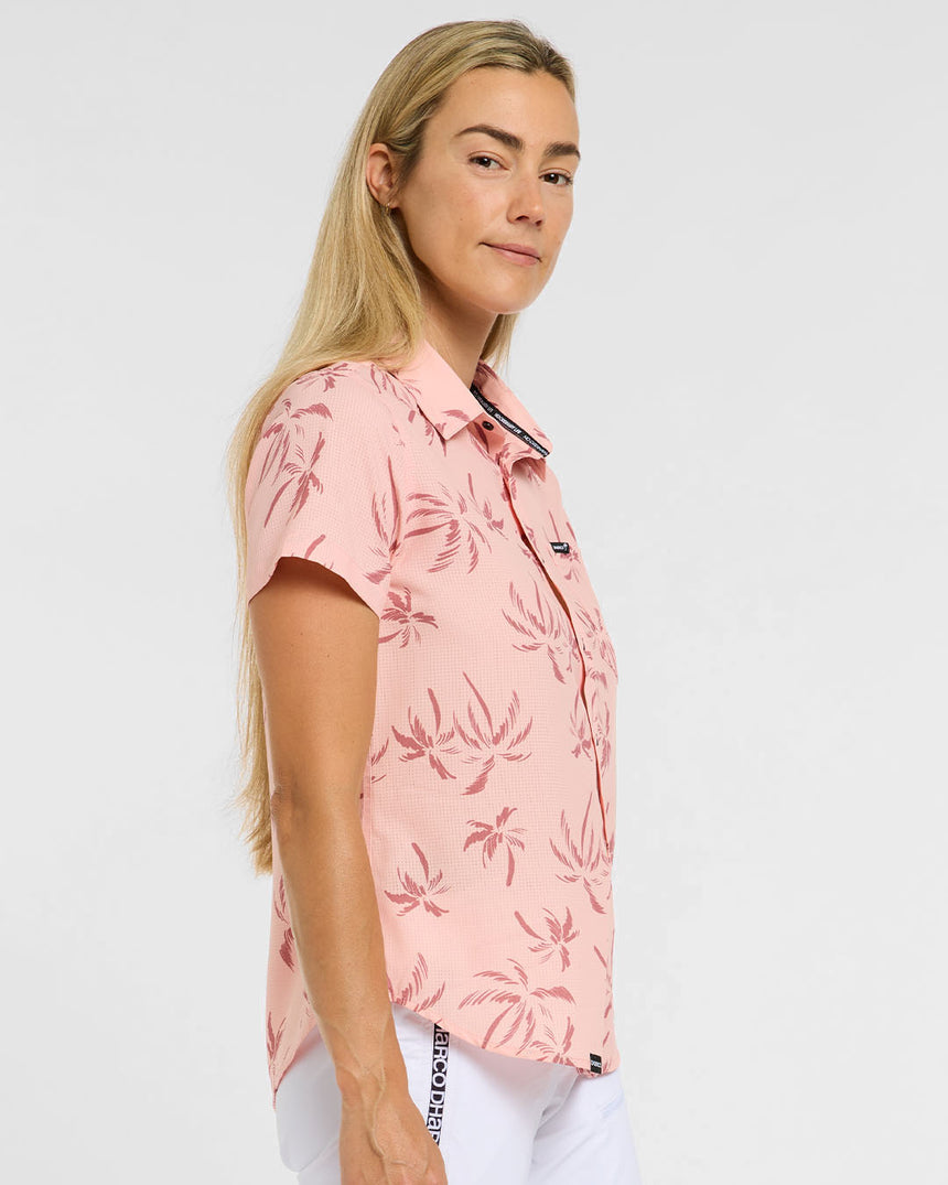 Womens Tech Party Shirt | Pink Palm