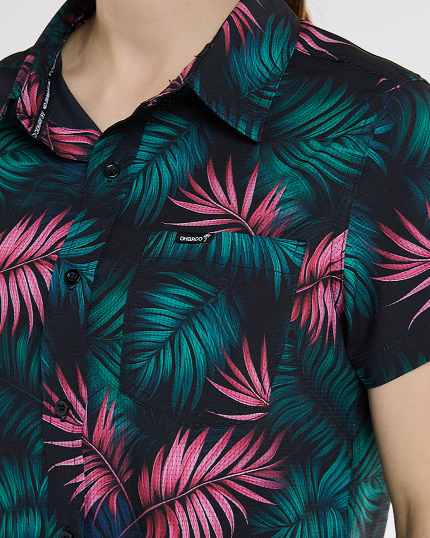Womens Tech Party Shirt | Dark Fern
