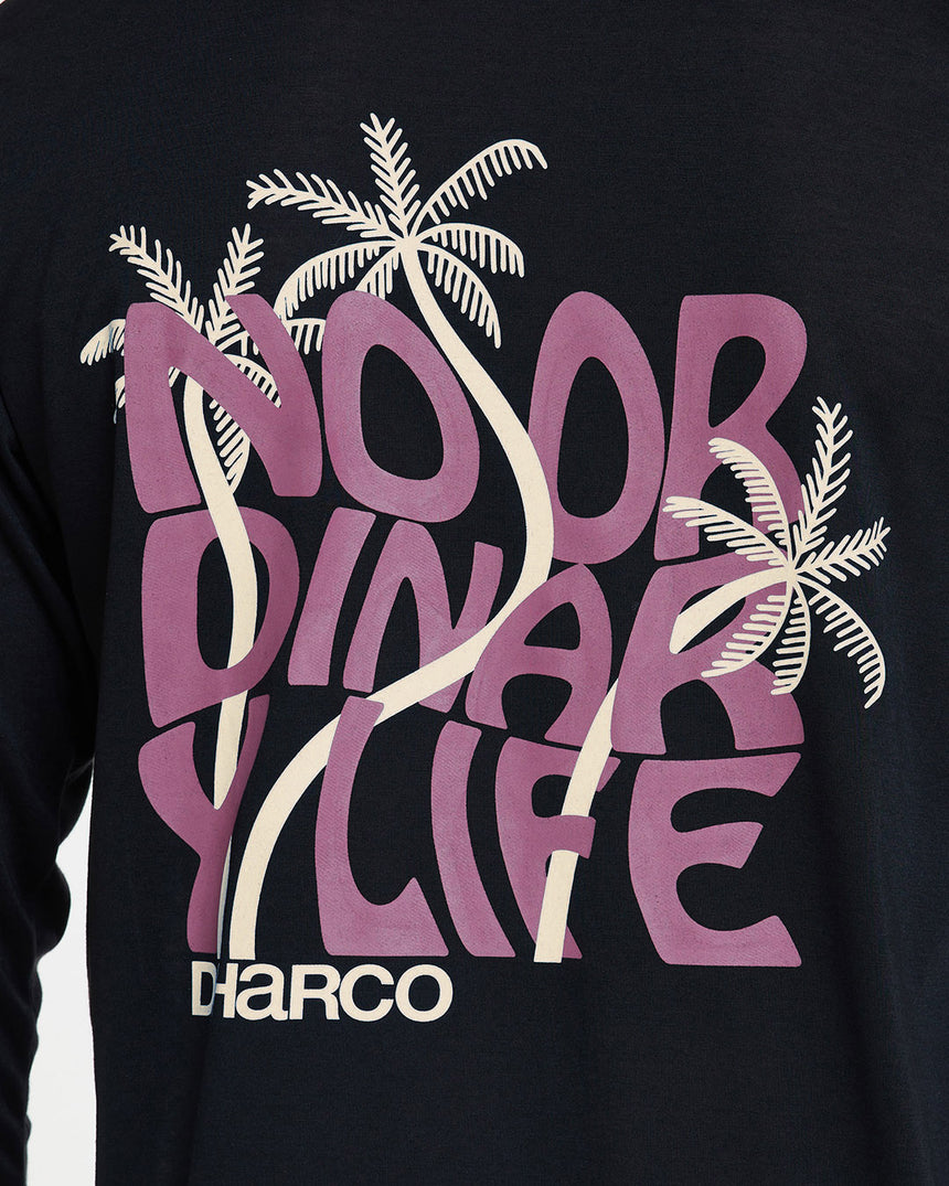 Mens Long Sleeve Tech Tee | Black